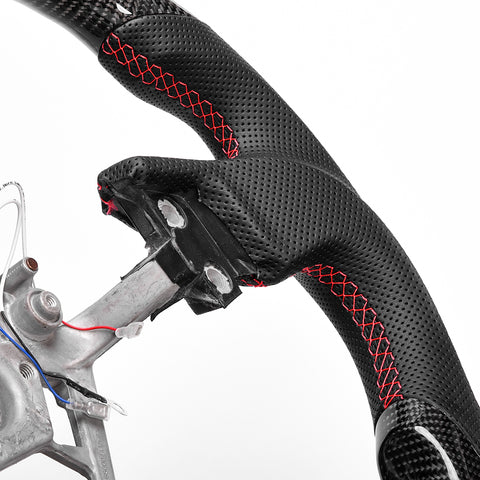 Revolve carbon fiber Flat Customized Sport Universal Steering Wheel For 2003-2008 G35 - revolvesteering