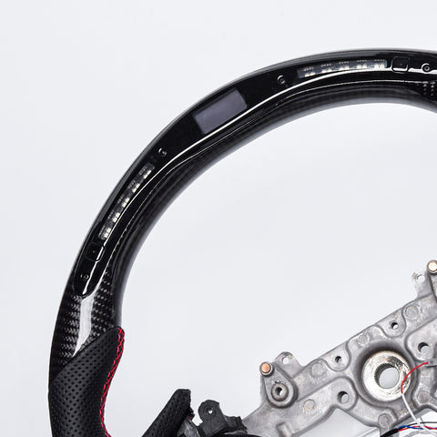 Revolve Carbon Fiber LED Steering Wheel for INFINITI 2007-2016 G37 QX50 Q60 G35 - revolvesteering