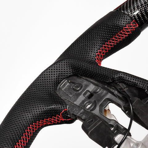 Revolve Carbon Fiber W/heated LED Steering Wheel For Chevrolet Silverado 2019-2023 - revolvesteering