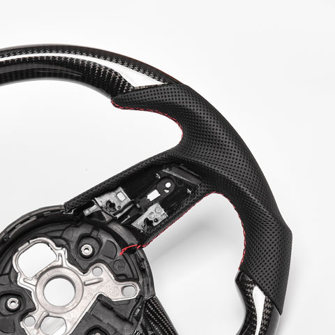 Revolve carbon fiber Flat Customized Sport Steering Wheel 2017-22 RS A S 3 4 5 - revolvesteering