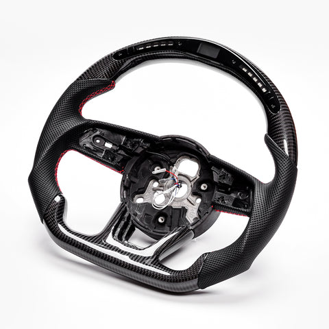 Revolve carbon fiber Flat Customized Sport LED Steering Wheel 17-22 RS A S 3 4 5 - revolvesteering