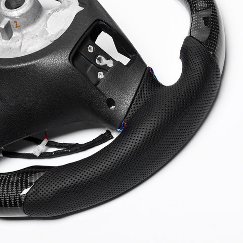 Revolve carbon fiber Flat Customized LED Steering Wheel E90 E91 E92 E93 - revolvesteering