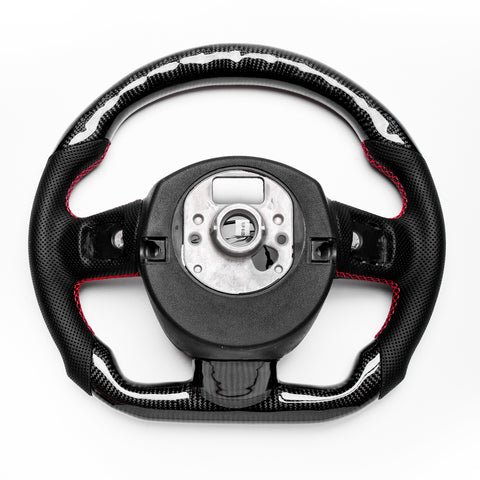 Revolve carbon fiber Flat Customized Sport LED Steering Wheel Audi A4 A5 2004-2012 - revolvesteering