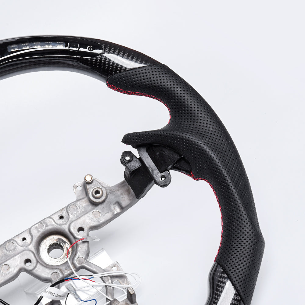 Revolve Carbon Fiber LED Steering Wheel for INFINITI 2007-2016 G37 QX50 Q60 G35 - revolvesteering