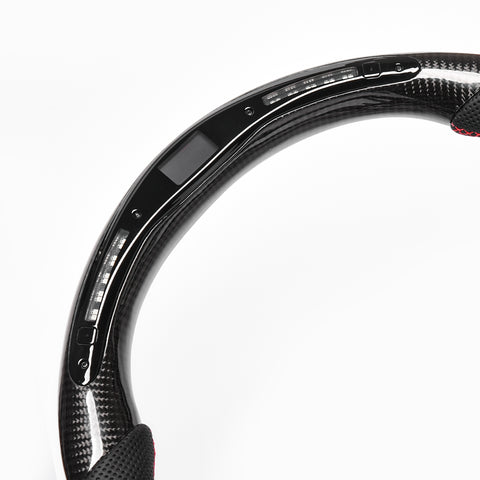 Revolve carbon fiber Flat Customized Sport Universal Steering Wheel For 2003-2008 G35 - revolvesteering