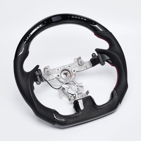 Revolve Carbon Fiber LED Steering Wheel for INFINITI 2007-2016 G37 QX50 Q60 G35 - revolvesteering
