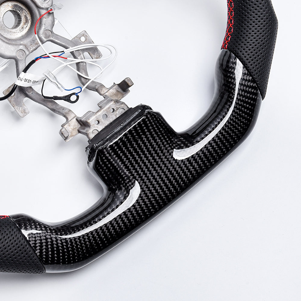 Revolve Carbon Fiber LED Steering Wheel for INFINITI 2007-2016 G37 QX50 Q60 G35 - revolvesteering