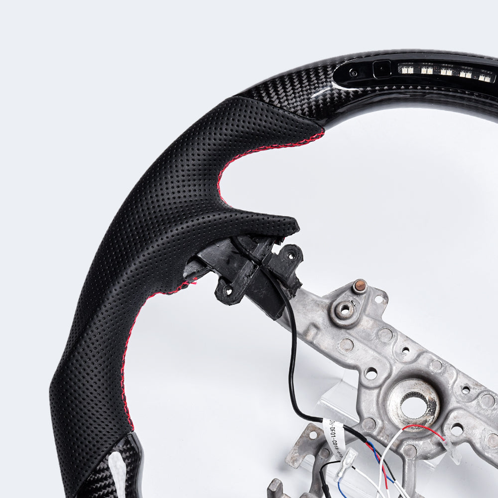Revolve Carbon Fiber LED Steering Wheel for INFINITI 2007-2016 G37 QX50 Q60 G35 - revolvesteering