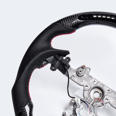 Revolve Carbon Fiber LED Steering Wheel for INFINITI 2007-2016 G37 QX50 Q60 G35 - revolvesteering
