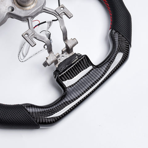 Revolve Carbon Fiber LED Steering Wheel for INFINITI 2007-2016 G37 QX50 Q60 G35 - revolvesteering