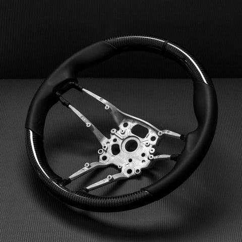 Revolve Carbon Fiber OEM Steering Wheel Porsche Taycan/Cayenne/Mission E/Panamera/Macan/911 2018-2023 - revolvesteering