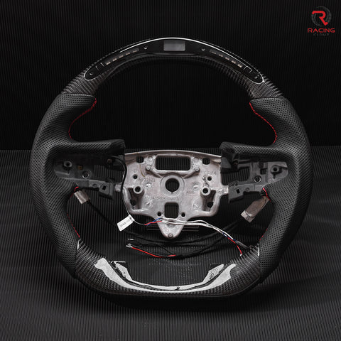Revolve Carbon Fiber W/heated LED Steering Wheel For Chevrolet Silverado 2019-2023 - revolvesteering
