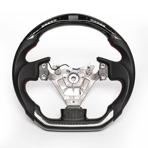 Revolve carbon fiber Flat Customized Sport Universal Steering Wheel For 2003-2008 G35 - revolvesteering