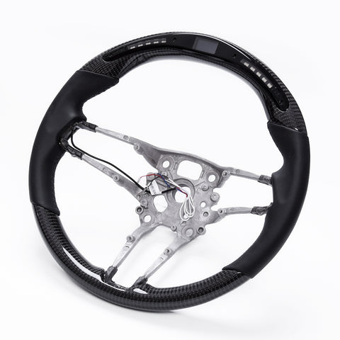 Revolve LED Carbon Fiber OEM Steering Wheel Porsche Taycan/Cayenne/Mission E/Panamera/Macan/911 2018-2023 - revolvesteering