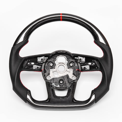 Revolve carbon fiber Flat Customized Sport Steering Wheel 2017-22 RS A S 3 4 5 - revolvesteering