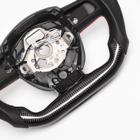 Revolve carbon fiber Flat Customized Sport LED Steering Wheel Audi A4 A5 2004-2012 - revolvesteering