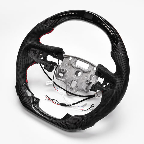 Revolve Carbon Fiber W/heated LED Steering Wheel For Chevrolet Silverado 2019-2023 - revolvesteering