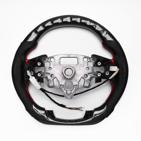 Revolve Carbon Fiber W/heated LED Steering Wheel For Chevrolet Silverado 2019-2023 - revolvesteering