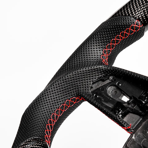 Revolve carbon fiber Flat Customized Sport LED Steering Wheel 17-22 RS A S 3 4 5 - revolvesteering
