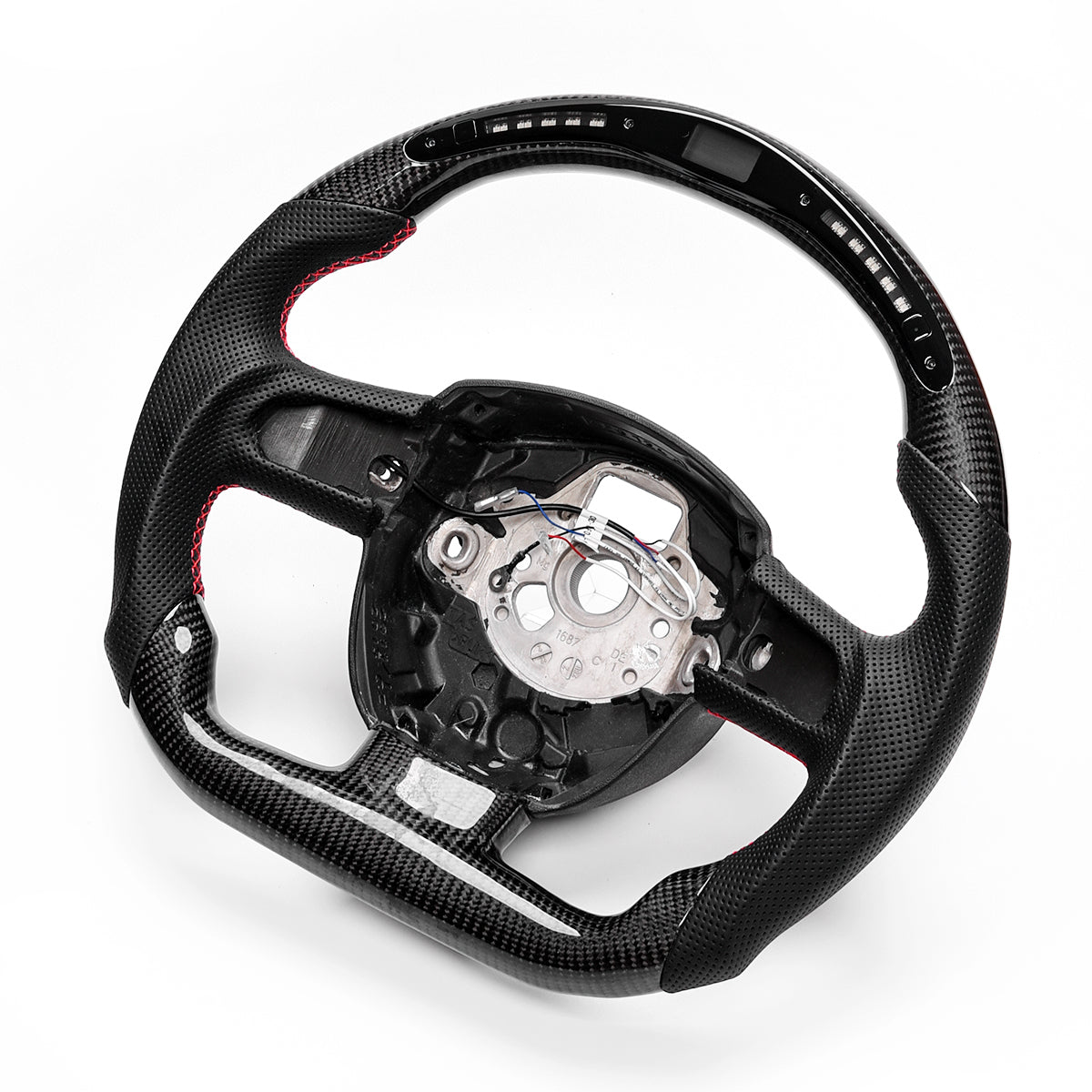Revolve carbon fiber Flat Customized Sport LED Steering Wheel Audi A4 A5 2004-2012 - revolvesteering