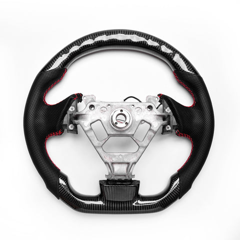 Revolve carbon fiber Flat Customized Sport Universal Steering Wheel For 2003-2008 G35 - revolvesteering