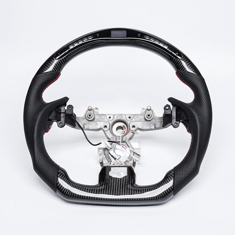 Revolve Carbon Fiber LED Steering Wheel for INFINITI 2007-2016 G37 QX50 Q60 G35 - revolvesteering