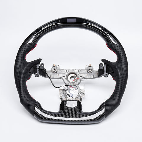 Revolve Carbon Fiber LED Steering Wheel for INFINITI 2007-2016 G37 QX50 Q60 G35 - revolvesteering