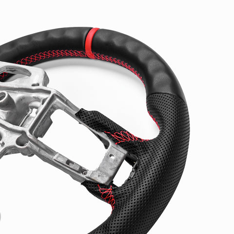 Revolve Nappa Leather Sport Steering Wheel for Ford Mustang GT 2015-2017 - revolvesteering
