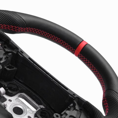 Revolve Nappa Leather W/heated Steering Wheel for Dodge Charger Challenger Durango HELLCAT 2015-2023 - revolvesteering