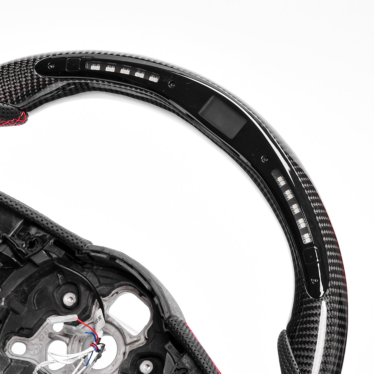 Revolve carbon fiber Flat Customized Sport LED Steering Wheel 17-22 RS A S 3 4 5 - revolvesteering