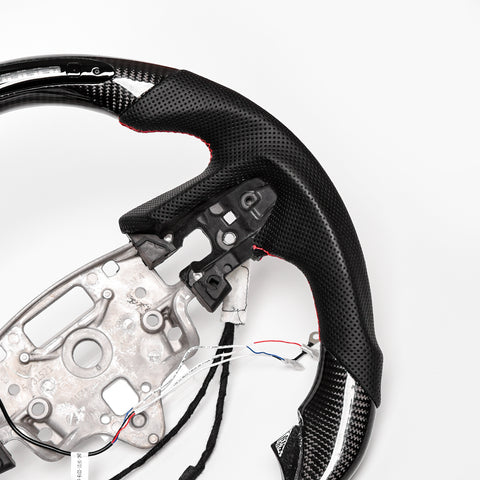 Revolve Carbon Fiber W/heated LED Steering Wheel For Chevrolet Silverado 2019-2023 - revolvesteering