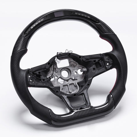 Revolve Carbon Fiber OEM LED Steering Wheel Volkswagen Golf 7 GTI R 2015-2017 - revolvesteering