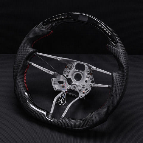 Revolve LED Carbon Fiber OEM Steering Wheel Porsche 991.2 / 718 / Cayenne 958.2 / Panamera 971 / Macan / 911 2014-2017 - revolvesteering
