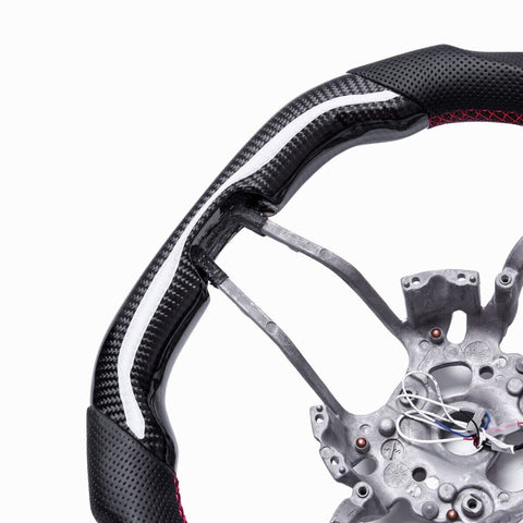 Revolve LED Carbon Fiber OEM Steering Wheel Porsche 991.2 / 718 / Cayenne 958.2 / Panamera 971 / Macan / 911 2014-2017 - revolvesteering