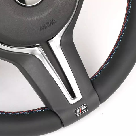 Real Nappa Leather M-Sport Steering Wheel W/heated BMW F06 F07 F10 F11 F12 F13 F01 F02 F03 5 6 7 F-Serie Upgraded Whole Set Steering Wheel - revolvesteering