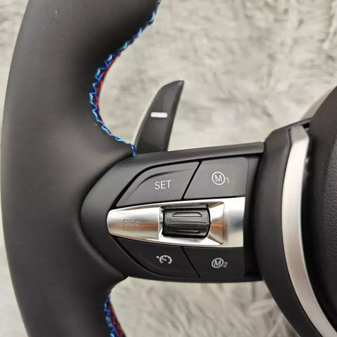 Real Nappa Leather M-Sport Steering Wheel W/heated BMW F06 F07 F10 F11 F12 F13 F01 F02 F03 5 6 7 F-Serie Upgraded Whole Set Steering Wheel - revolvesteering