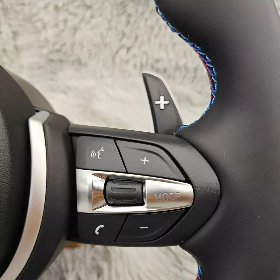 Real Nappa Leather M-Sport Steering Wheel W/heated BMW F06 F07 F10 F11 F12 F13 F01 F02 F03 5 6 7 F-Serie Upgraded Whole Set Steering Wheel - revolvesteering